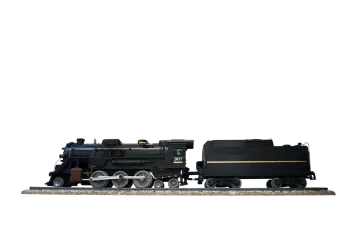 a model of a train on a white background