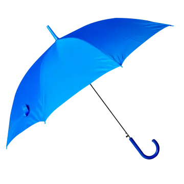 a blue umbrella on a white background