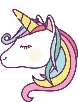 a unicorn with a hat on it's head