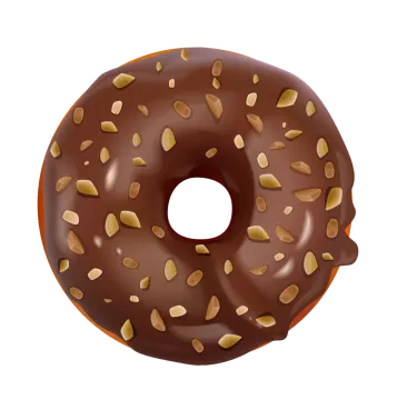 a chocolate covered donut
