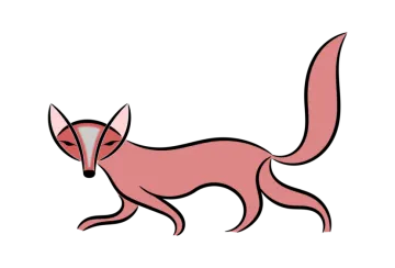an illustration of a red fox