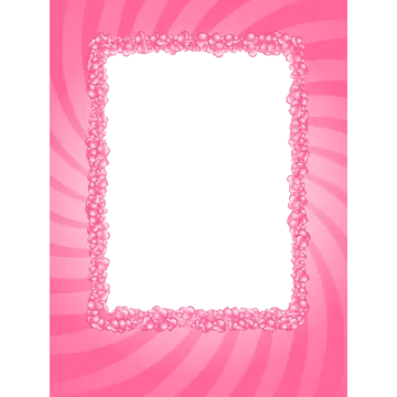 a pink valentine frame with hearts on it