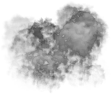 a heart made of smoke on white background