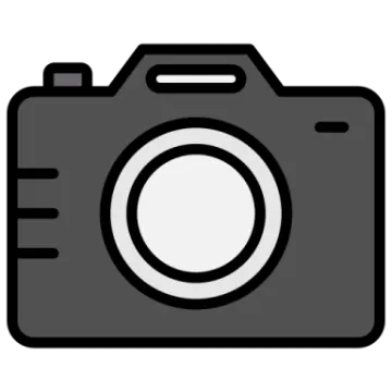 a black and white camera icon