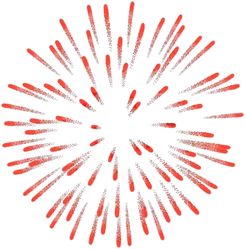 a circle made up of red and white dots