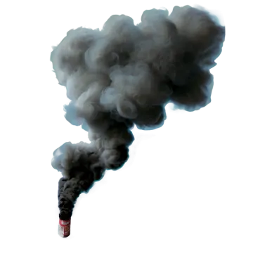 black smoke coming from a bottle on a white background