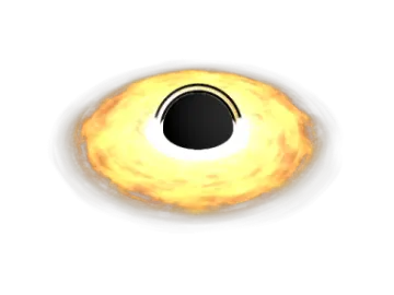 a black hole in the center of a white background