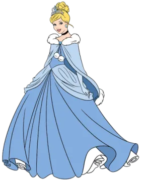 a cinderella princess in her blue gown