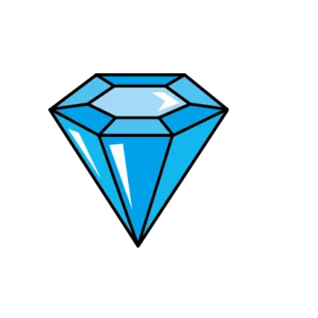 a diamond on a white background