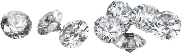 a group of diamonds on white background