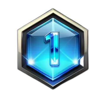 a blue icon with the number 1 on it
