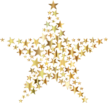 gold stars on a white background