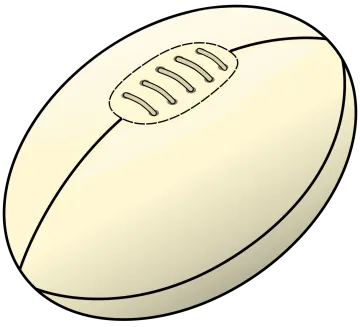 a rugby ball on a white background