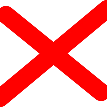 a red x icon on white background