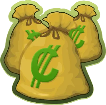 three bags of money clipart