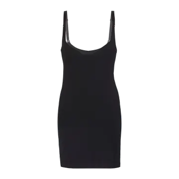 a black dress on a white background