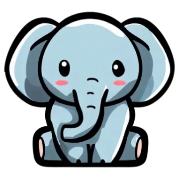 an elephant with a sad face
