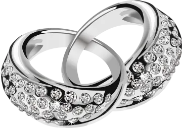 a pair of wedding rings with diamonds