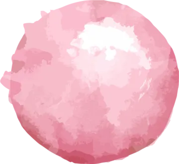 a pink watercolor paint ball