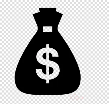 a money bag icon on a transparent background