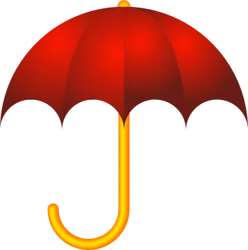 a red umbrella on a white background
