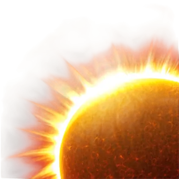 a close up of a sun in the sky
