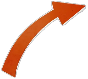 an orange arrow pointing up to the right