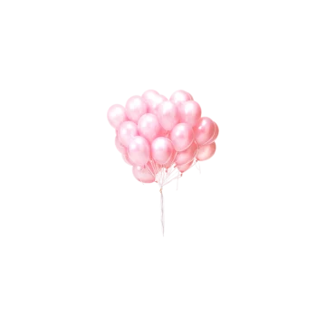 a bunch of pink balloons on a white background