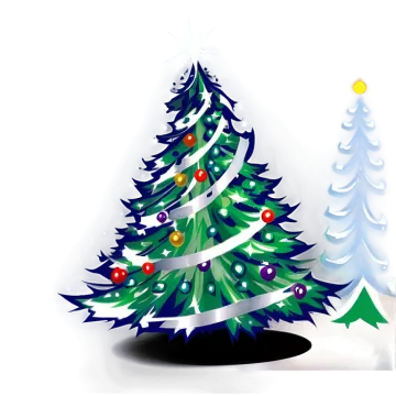 a drawing of a christmas tree
