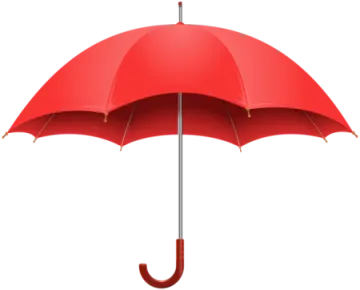 a red umbrella on a white background