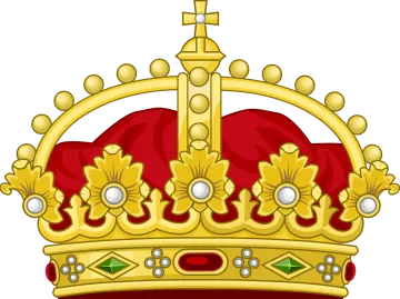 a gold crown on a white background