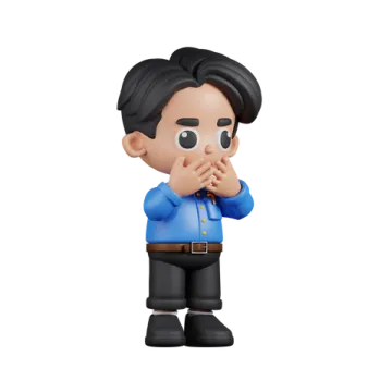 a figuri figure of a man in a blue shirt and black pants