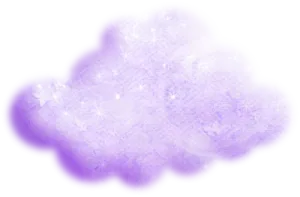 a purple cloud on a white background