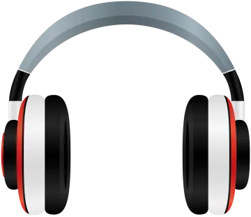 a pair of headphones on a white background
