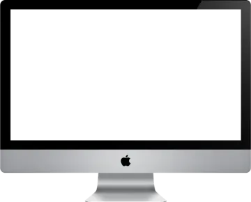a computer monitor with a blank screen