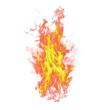 a fire on a white background