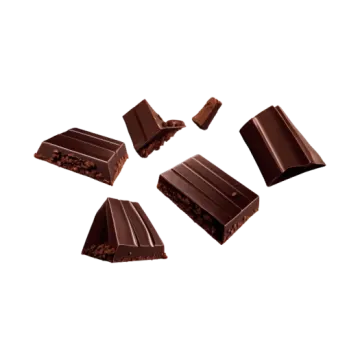 four pieces of chocolate
