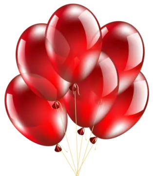 a bunch of red balloons