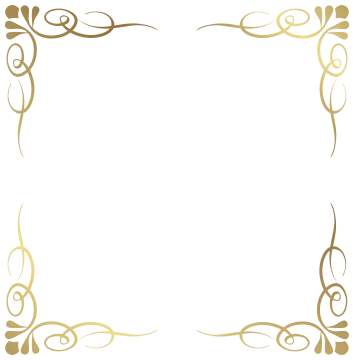 a gold frame on a white background