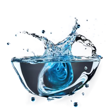 a splash of water on a white background