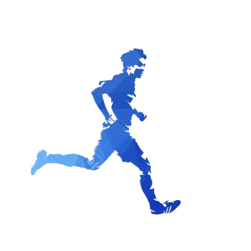 a silhouette of a man running