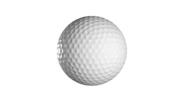 a golf ball on a white background