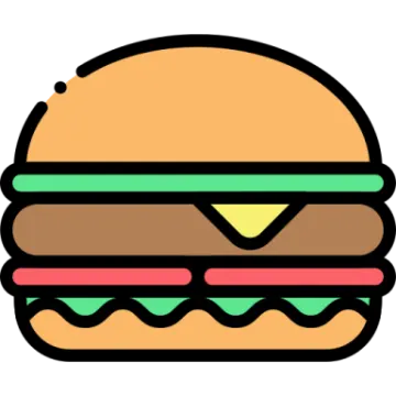 a hamburger with cheese and tomato on it