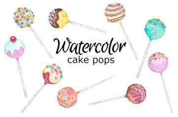 watercolor cake pops