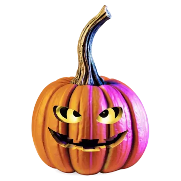 a halloween pumpkin with an evil face