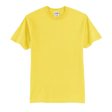 a yellow t shirt on a white background