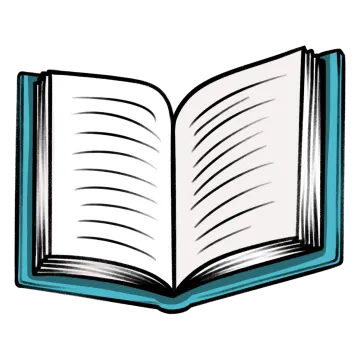 an open book on a white background