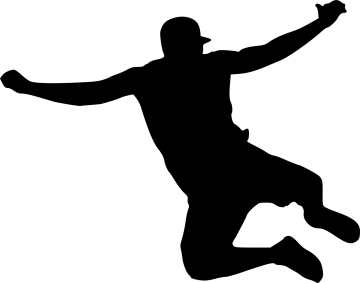 a silhouette of a basketball player jumping