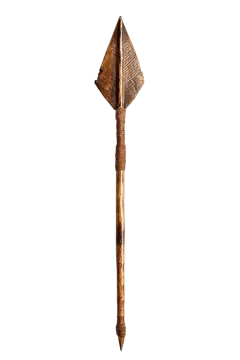 a wooden stick with an arrow on it
