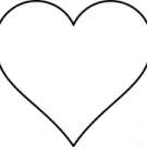 a black and white drawing of a heart